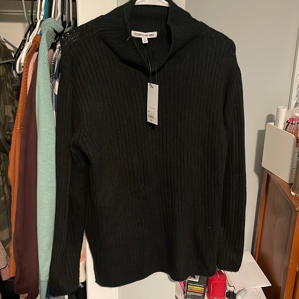 Elizabeth and James back mock turtleneck sweatshirt